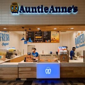 Back of the Menu Auntie Anne’s Pretzels